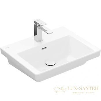 раковина villeroy & boch subway 3.0 4a705501 55х44 см, альпийский белый