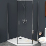 душевой уголок belbagno uno uno-195-ph-1-100/80-c-cr 100х80 см профиль хром, стекло прозрачное 