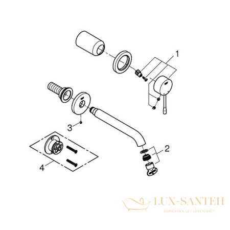 смеситель grohe essence 19408dc1 для раковины, сталь