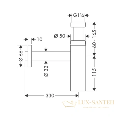 сифон для раковины hansgrohe flowstar s 52105670