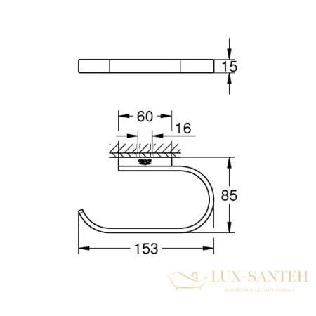 бумагодержатель grohe selection 41068gl0, холодный рассвет глянец