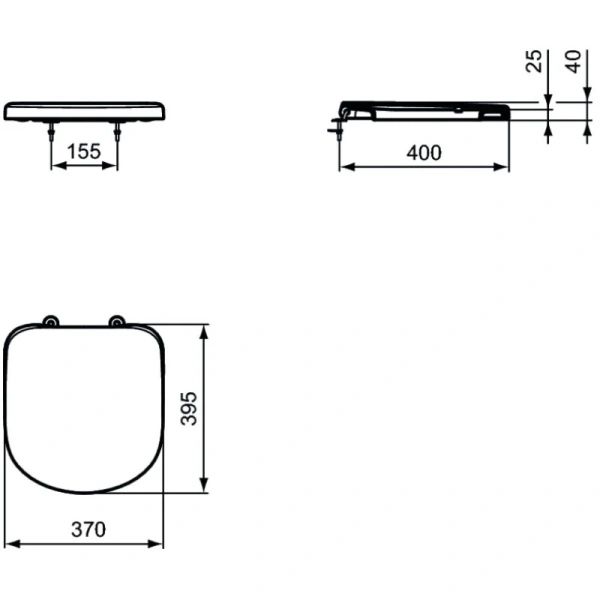 сиденье ideal standard tempo t679801 для унитаза, белый