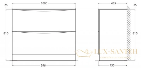 тумба belbagno acqua acqua-1000-2c-pia-ps 99,6 см, pino scania