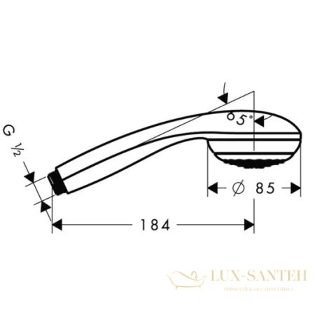 лейка для душа hansgrohe crometta 85 1jet 28585000 хром