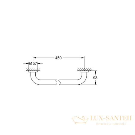 поручень grohe essentials 40793001, хром