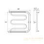 полотенцесушитель 500x600 водяной point pn25556p фокстрот с полкой, хром