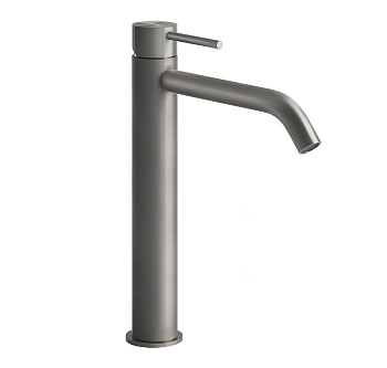 смеситель высокий для раковины gessi 316 flessa 54006.239, нержавеющая сталь шлифованная