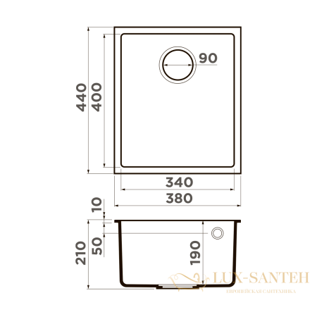 кухонная мойка omoikiri bosen 38-u-wh tetogranit х белый, 4993160