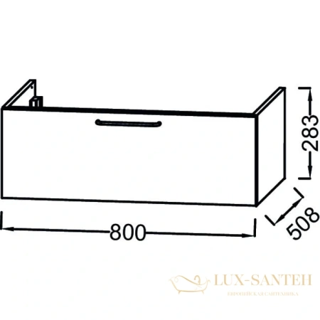 тумба jacob delafon odeon rive gauche eb2515-r7-n18 80 см, белый