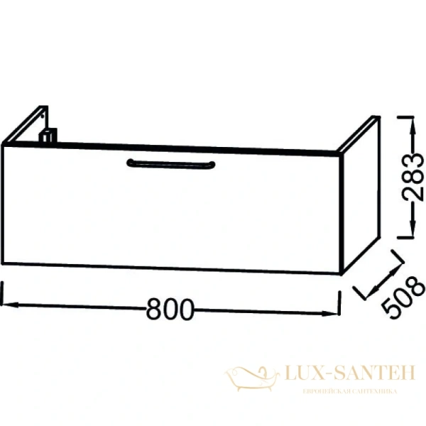 тумба jacob delafon odeon rive gauche eb2515-r9-n18 80 см, белый