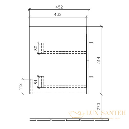 тумба под раковину villeroy & boch avento a890 00 b1 630x514x452 мм, crystal grey 