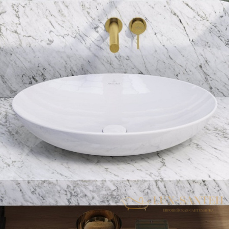 раковина накладная villeroy & boch loop & friends 4a4700r1 ceramicplus 560х380 мм, белый