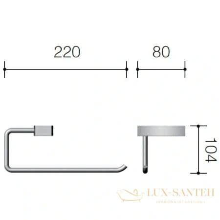 держатель бумажного полотенца schein swing 325e, хром