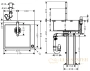 кухонная мойка с встроенным смесителем hansgrohe c71-f450-06 55x50 43201800