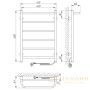 полотенцесушитель с/т laris прайм чкч п6 400/600 правый тэн черный матовый 73207593