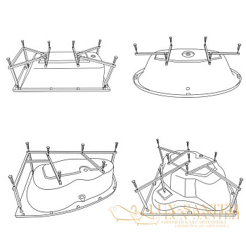 каркас для ванны whitecross (с установкой)