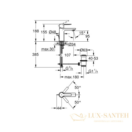 смеситель grohe lineare 32109dc1 для раковины, сталь