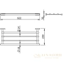 полка для полотенец langberger alster 10903b 62,2 см, хром