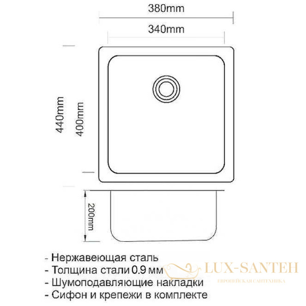 кухонная мойка zorg grafit szr 4438 grafit 38 см, графит