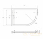 душевой поддон cezares tray as tray-as-rh-120/80-30-w-l из искусственного камня 120x80 l, белый