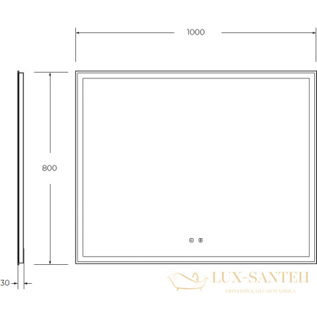 зеркало belbagno spc-grt-1000-800-led-tch-snd 100 см с подсветкой с голосовым управлением и подогревом, белый