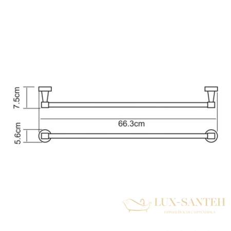 полотенцедержатель wasserkraft isen k-4030 66,3 см, хром