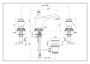 смеситель для раковины emmevi the one 98033vsw/cr на 3 отверстия, металлические ручки + прозрачные кристаллы, хром