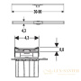 крышка дренажного канала geberit cleanline20 154.450.00.1 обрезной, 30-90 см, нержавеющая сталь матовая