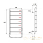 полотенцесушитель 400x800 электрический point афина pn04848 п6 диммер справа, хром