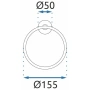 полотенцедержатель-кольцо rea mist rea-80027, хром