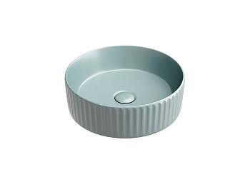 умывальник чаша накладная круглая зеленая матовая, ceramica nova element 360*360*115мм cn6057mlg