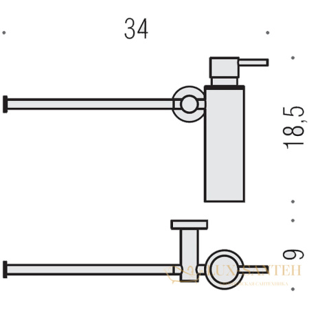 дозатор colombo design plus w4975.nm с полотенцедержателем, черный