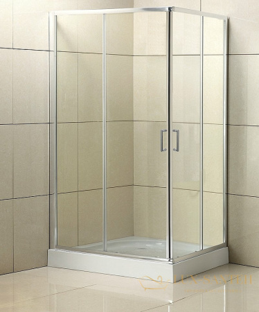 душевой уголок belbagno uno uno-195-ah-2-90/70-c-cr 90х70 см профиль хром, стекло прозрачное 