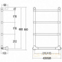 полотенцесушитель электрический 64х52 см, margaroli sole 5124704crnb, хром