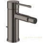 смеситель для биде с донным клапаном grohe essence new 32935a01, темный графит глянцевый