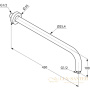 кронштейн kludi a-qa 6651405-00 для верхнего душа 430 мм, хром