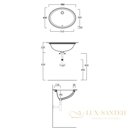 раковина simas lavabi d'arredo s53 bi 58x43,5 см, белый