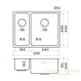 кухонная мойка omoikiri tadzava 58-2-u/i-in-r ultra 15 4997117, нержавеющая сталь