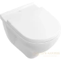 подвесной безободковый унитаз villeroy & boch o.novo 5660hr01 с сиденьем микролифт, альпийский белый