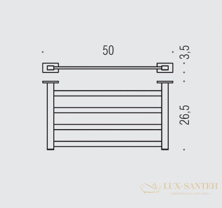 полотенцедержатель colombo design look b1687 50*26 cм, хром