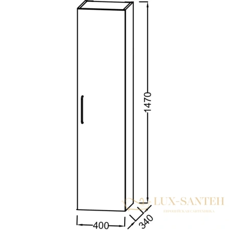 пенал jacob delafon odeon rive gauche eb2570d-r8-m85 подвесной r, сине-зеленый матовый