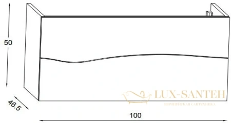 тумба под раковину jacob delafon sherwood eb1833ru-p13 100 см, 2 ящика, push-to-open, состаренный дуб