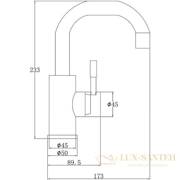 смеситель zorg steel hammer sh 8714 inox для кухни, нержавеющая сталь