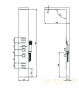 многофункциональная душевая панель aqg edna 18edn05is с термостатом на 4 режима, нержавеющая сталь