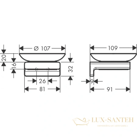 мыльница addstoris hansgrohe 41746990 полированное золото