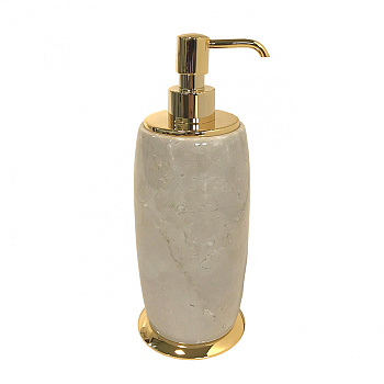 дозатор для жидкого мыла 3sc elegance, el01dabtgd, настольный, мрамор botticino х золото 24к. lucido