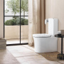 чаша напольного безободкового унитаза duravit white tulip 2197092000 rimless, белый