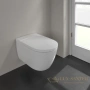 подвесной безободковый унитаз villeroy & boch viclean v0e100r1 с функцией биде с сиденьем микролифт, альпийский белый