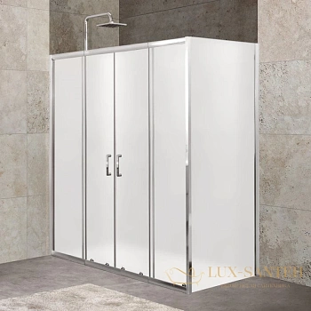 душевой уголок belbagno unique-ah-21 unique-ah-21-170/200-90-m-cr 170-200x90 см, стекло матовое