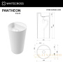 умывальник whitecross pantheon d=43, белый мат иск. камень